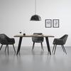 MATBORD DIEGO - svart/ekfärgad, Modern, metall/trämaterial (160/90/76cm) - Bessagi Home