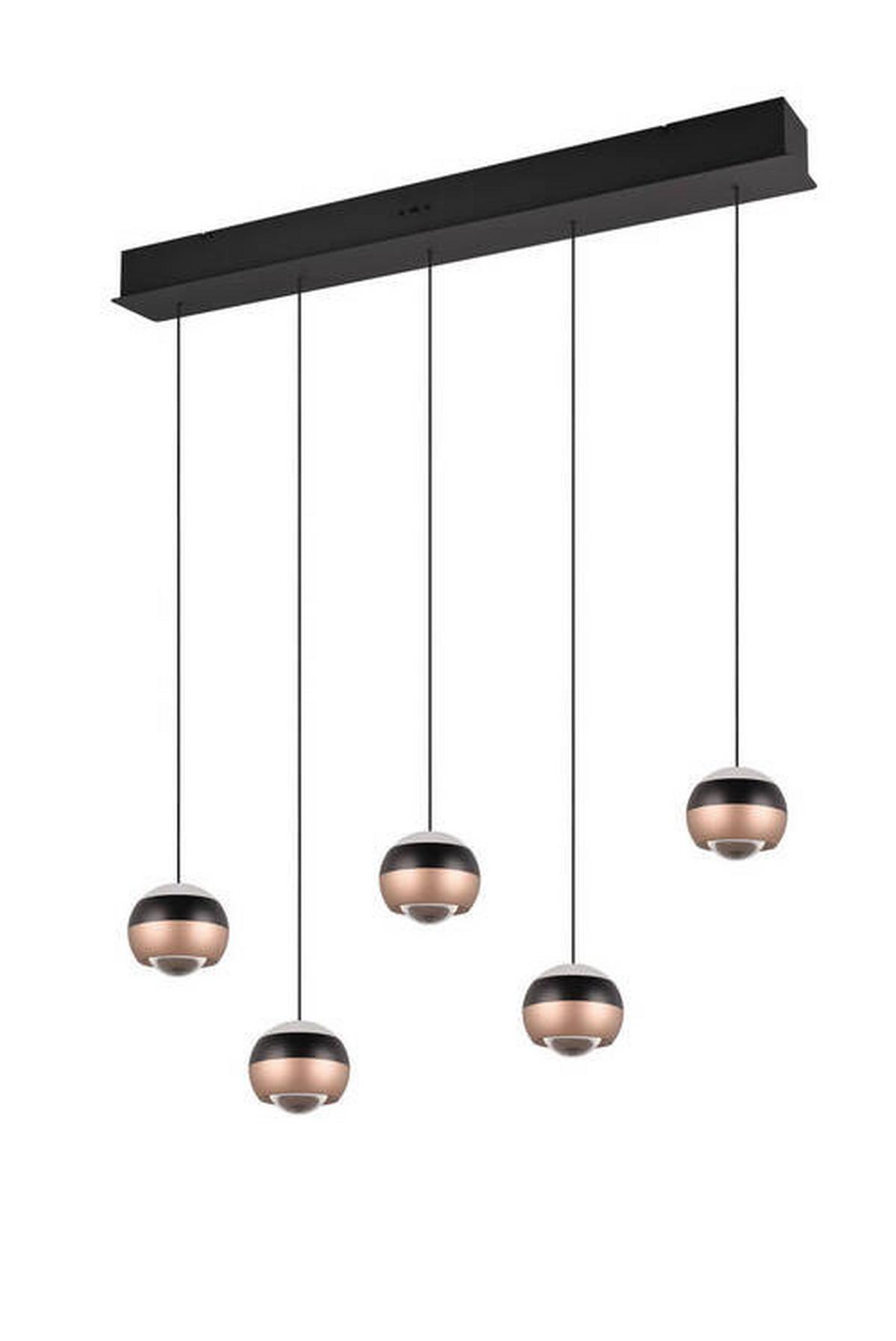 LAMPA WISZĄCA LED 344410532 ORBIT - czarny, Design, metal (100/10,5/200cm)