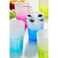 Trinkglas Sandy in verschiedenen Farben - Türkis/Pink, MODERN, Glas (0,40l) - Mömax modern living