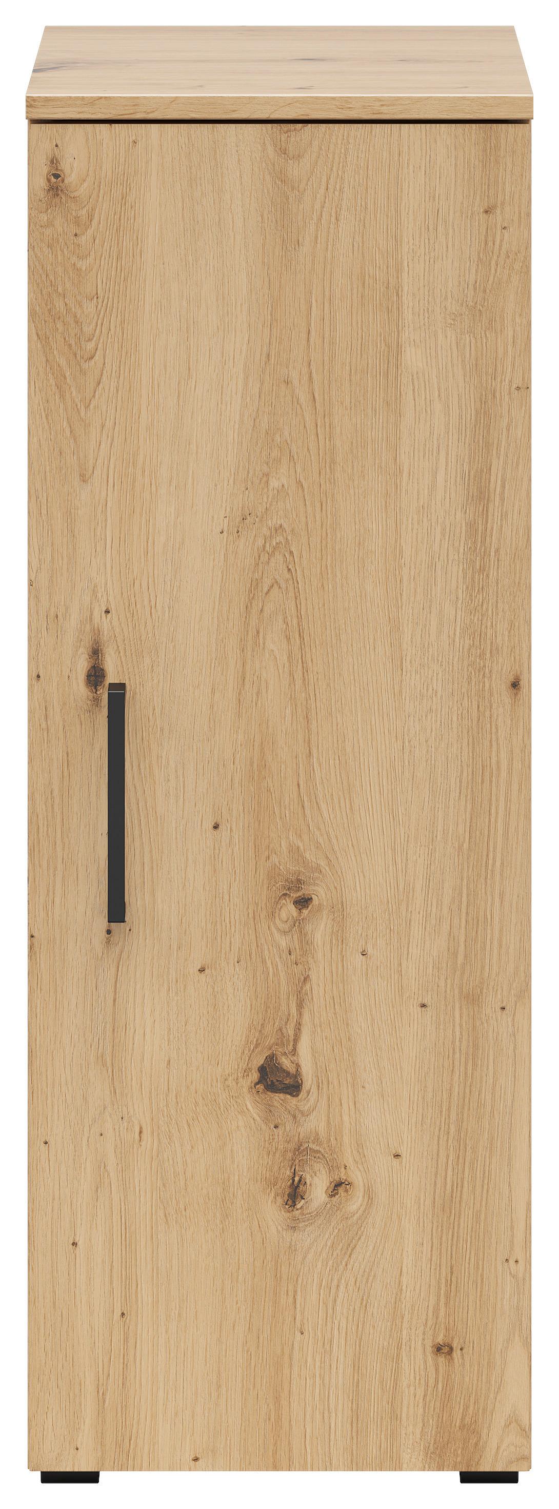 Schrank Multistauraum Eiche Artisan - Schwarz/Eiche Artisan, Modern, Holzwerkstoff/Kunststoff (30/83/40cm) - Premium Living