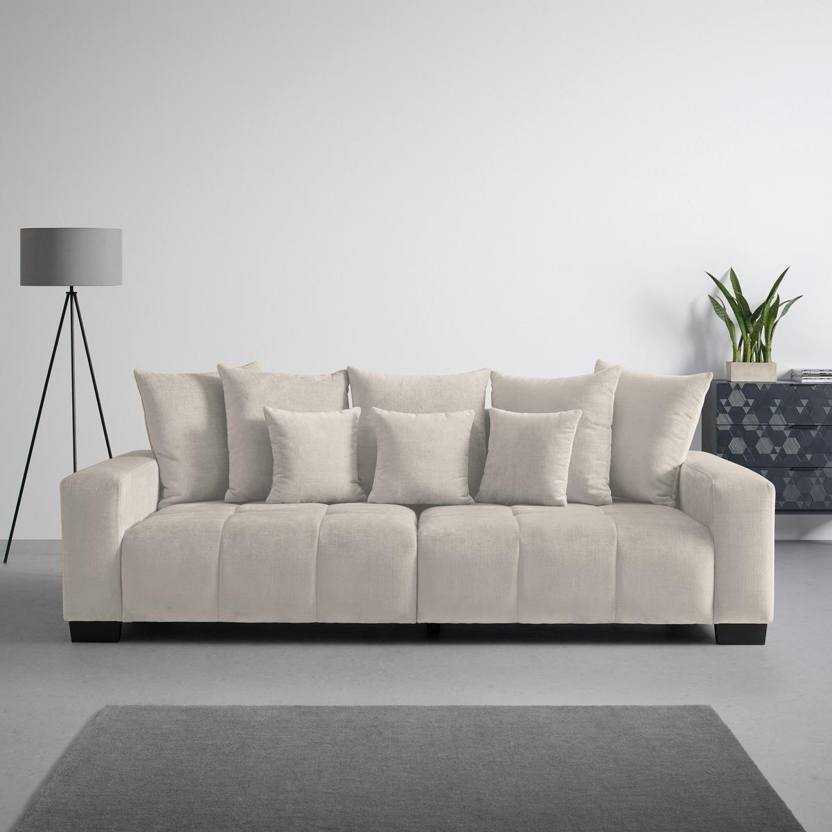 Bigsofa Matteo Hellgrau - Hellgrau/Schwarz, MODERN, Holz (246/93/124cm) - Based