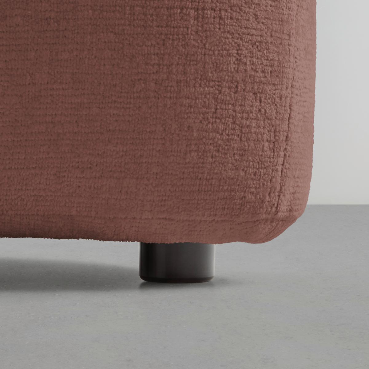 Hocker Leonas Rosa - Schwarz/Rosa, MODERN, Kunststoff/Textil (102/42/66cm) - Premium Living