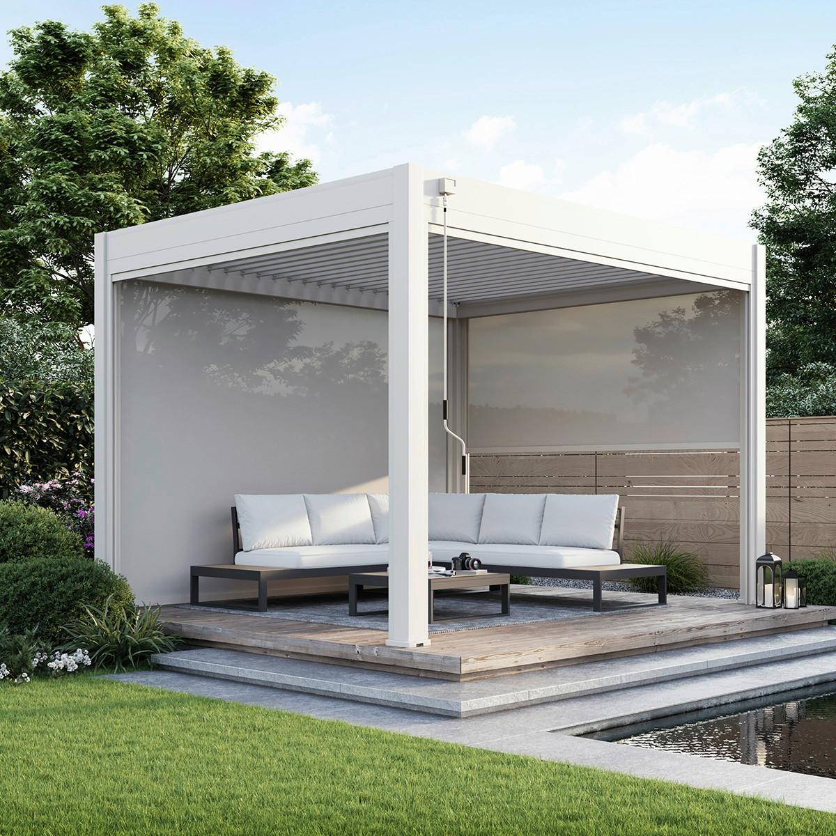 Pergola Trumpf, Biserna Barva, 3x3,6m - biserna, Basics, kovina (300/255/360cm) - Gardenson