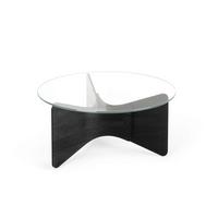 Couchtisch Madera Schwarz/Transparent - Transparent/Schwarz, KONVENTIONELL, Glas/Holz (86,9/86,9/39,3cm) - Umbra