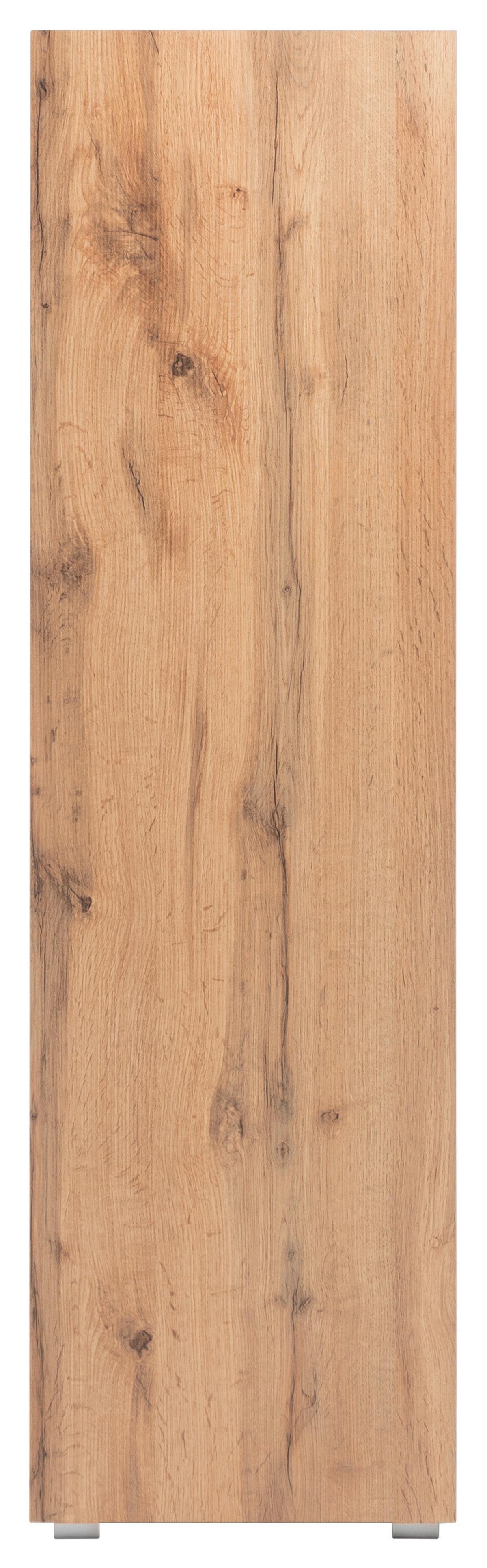 Regal Image, Barva Hrasta - srebrne barve/barve hrasta, Konvencionalno, leseni material (85/131/37cm) - MID.YOU