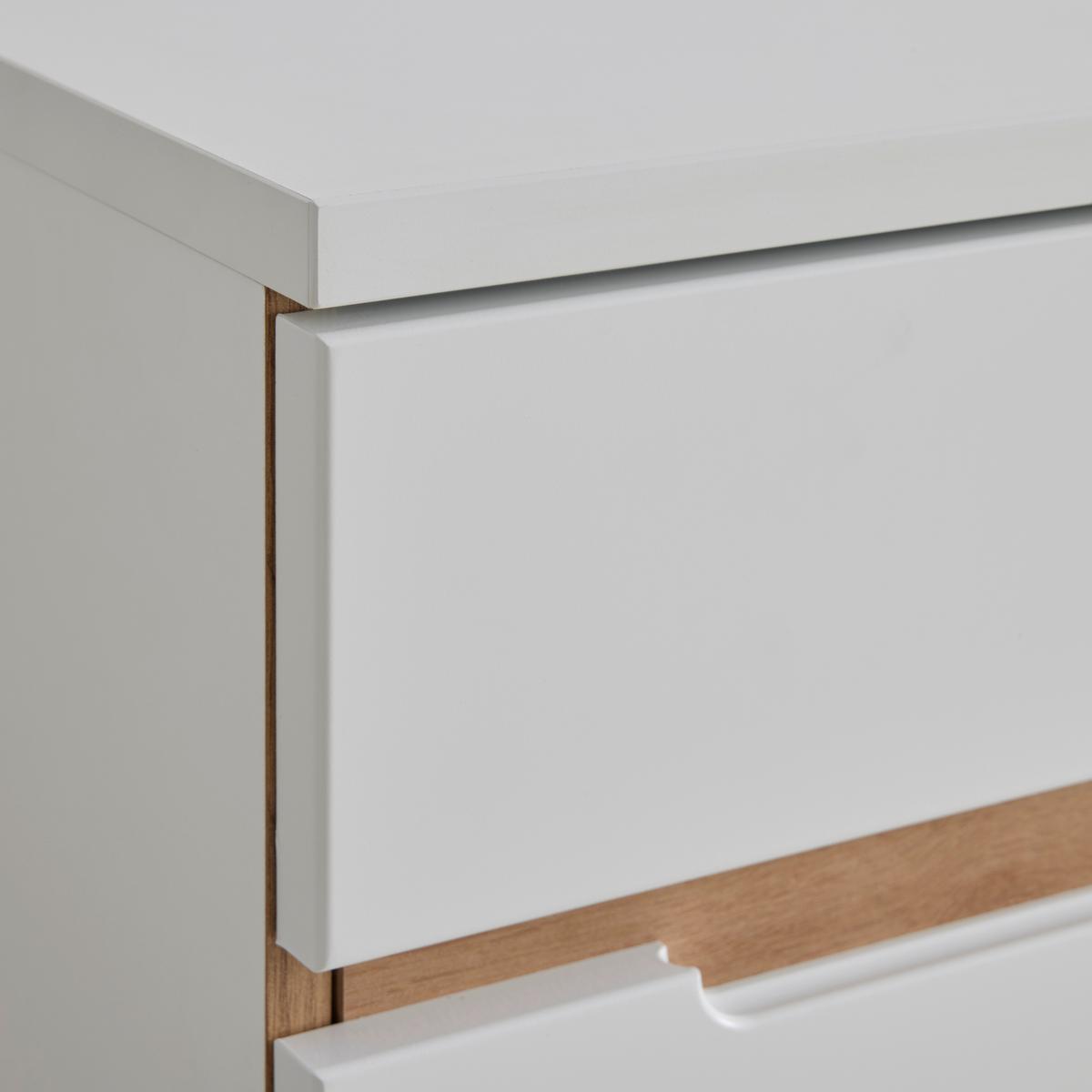 Kommode Dallas Weiß/Eiche Artisan - Schwarz/Weiß, MODERN, Holzwerkstoff/Kunststoff (120/107/38cm) - Mömax