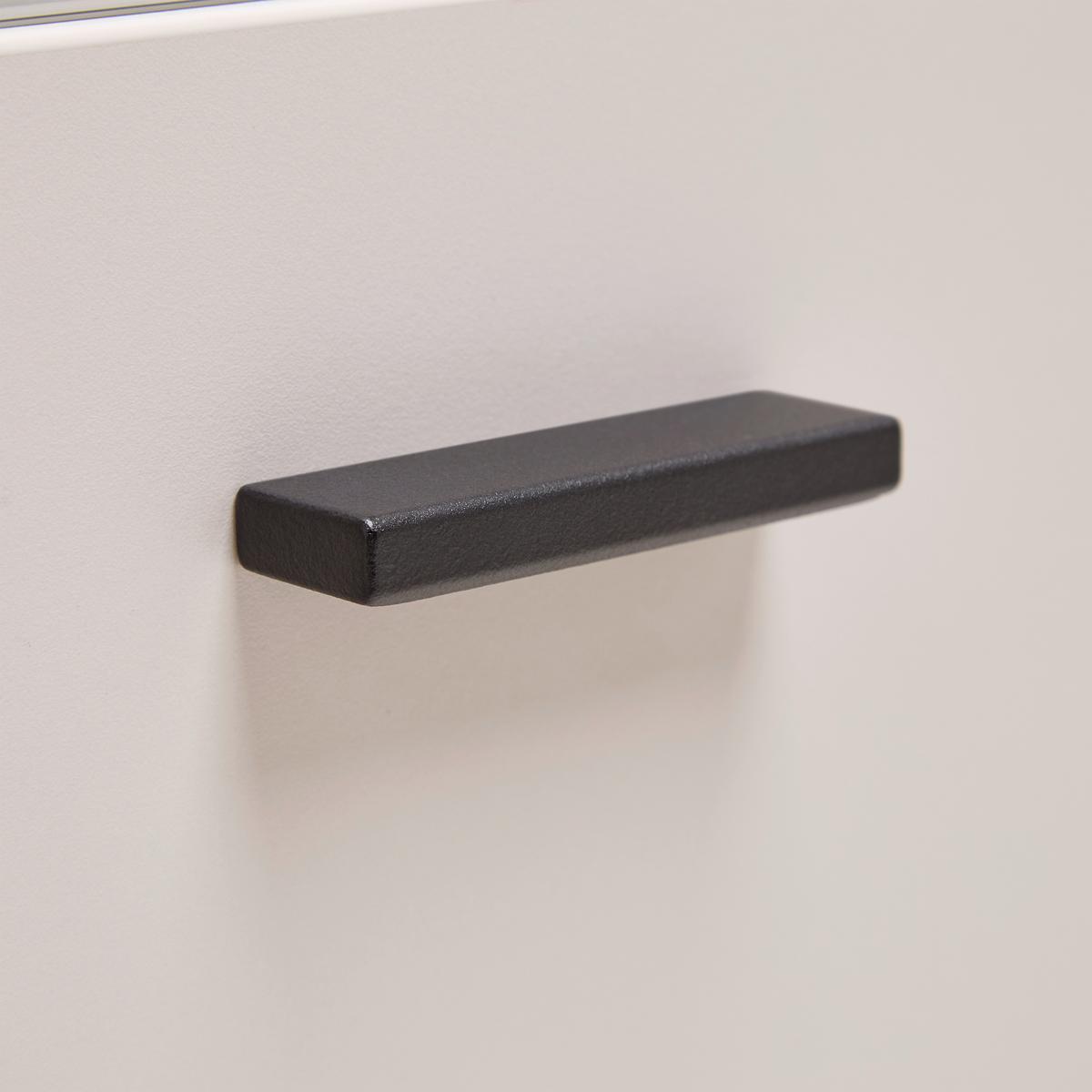 Vitrine Cremona Kaschmir/Eiche Artisan - Kaschmir/Schwarz, MODERN, Glas/Holzwerkstoff (52/200/38cm) - Premium Living
