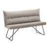 Klop Bono, Sivorjava, Žamet - črna/bež, Moderno, kovina/tekstil (140/92/63cm) - Bessagi Home