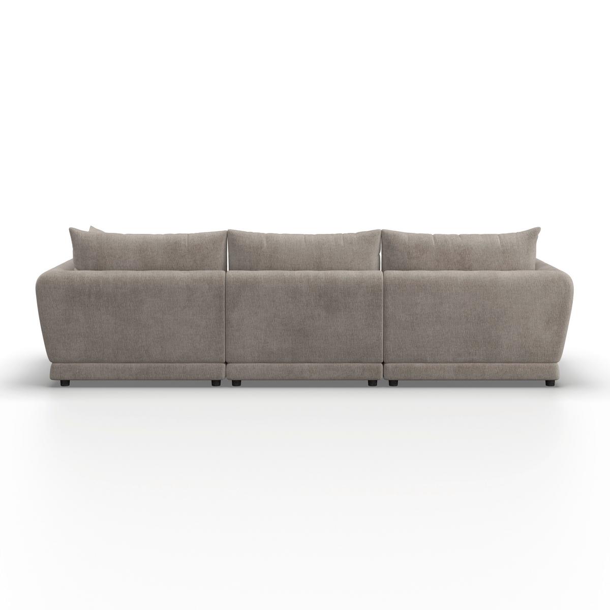 Kutna Garnitura Nicole - crna/sivo-bež, Moderno, tekstil/drvo (162/87/306cm) - Bessagi Home