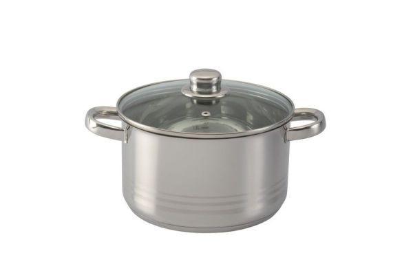Kochtopf Paula Edelstahl 1,7 Liter - Klar/Edelstahlfarben, Konventionell, Glas/Metall (16/9,5cm) - Modern Living