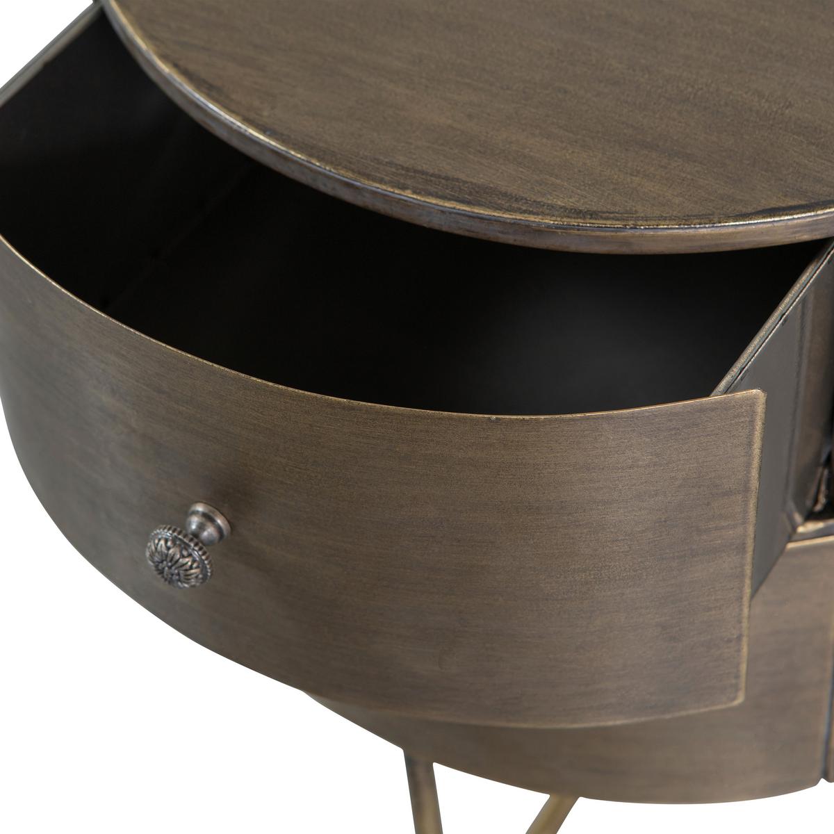 Kommode Glossy Messingfarben - Messingfarben, Design, Metall (39/48/39cm) - Livetastic
