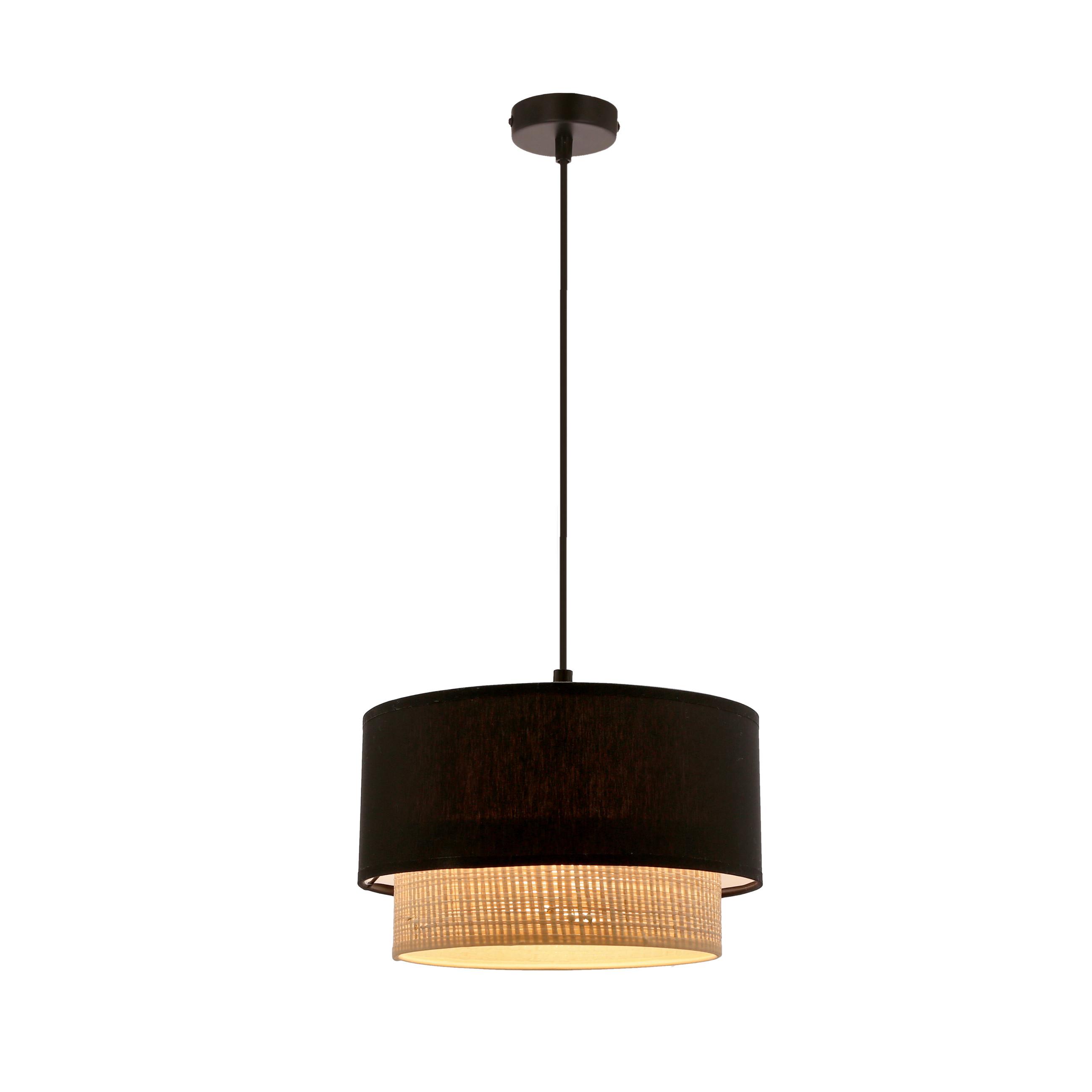 Viseća Svjetiljka Sferia - bež/crna, Konvencionalno, metal/tekstil (25/25/115cm)