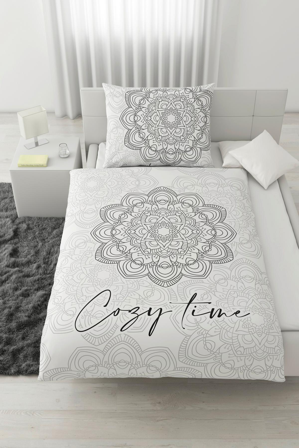 BETTWÄSCHESET KUSCHELZEIT - Grau, Konventionell, Textil (160/210cm) - Modern Living