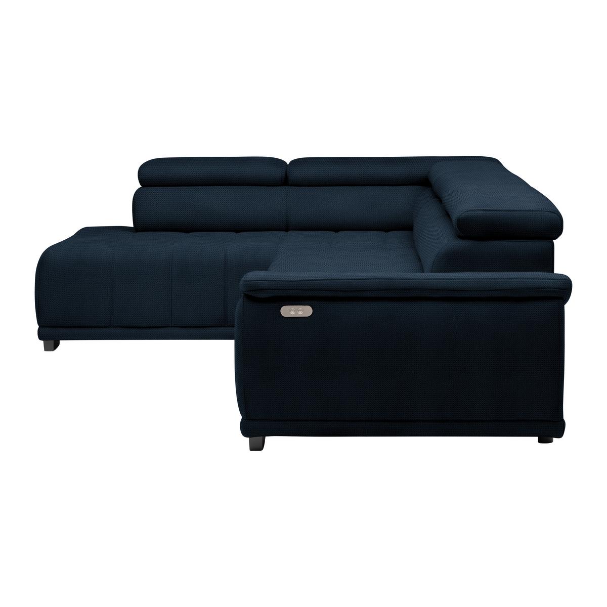 Kutna Garnitura Gremio - tamno plava/crna, Moderno, tekstil/plastika (206/283cm) - Modern Living