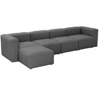ECKSOFA LENA - Anthrazit, Design, Kunststoff/Textil (175/350cm) - Max Winzer