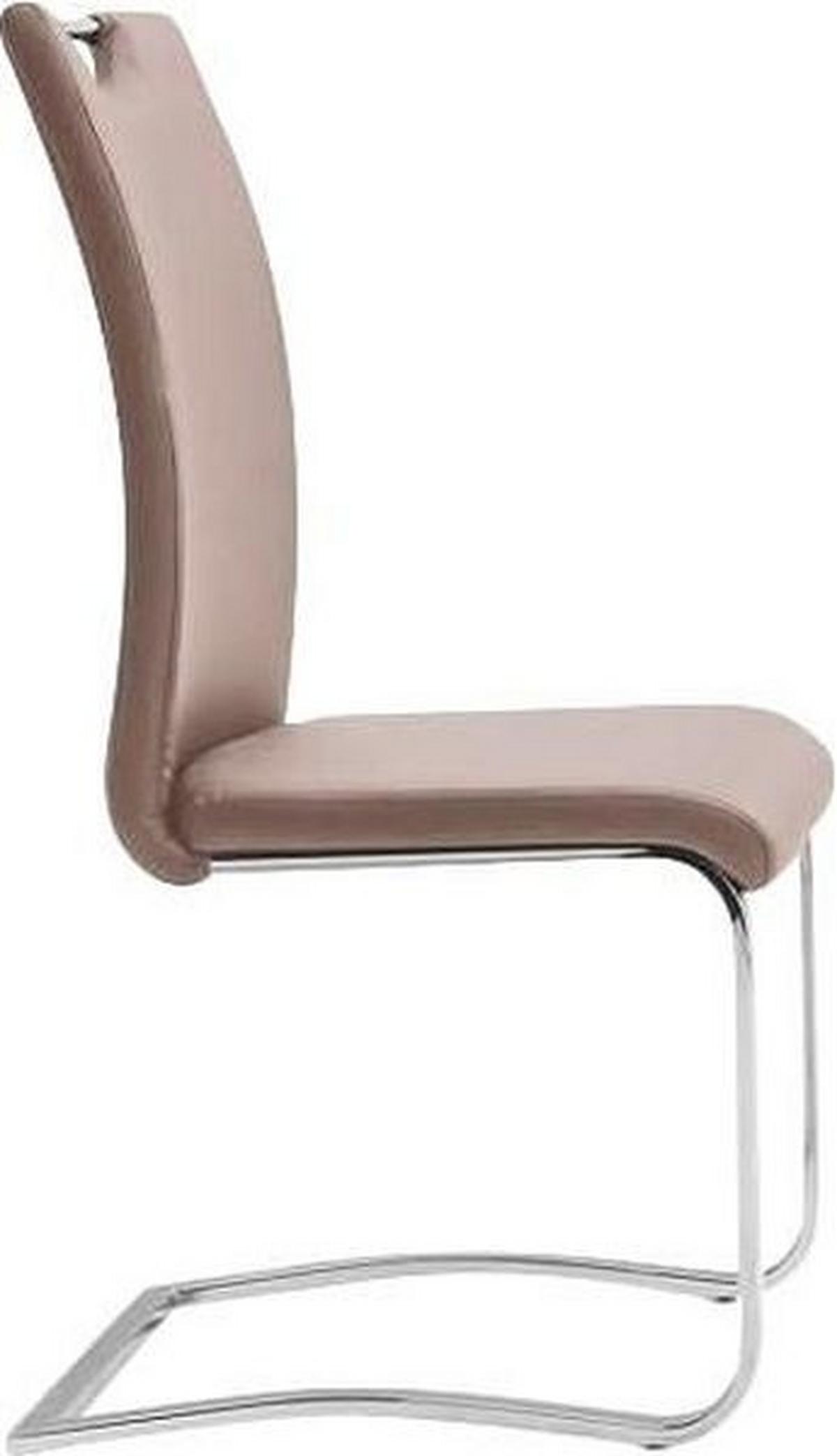 KRZESŁO NA PŁOZIE KÖLN - cappuccino, Design, metal/tkanina (43/100/57cm) - Carryhome