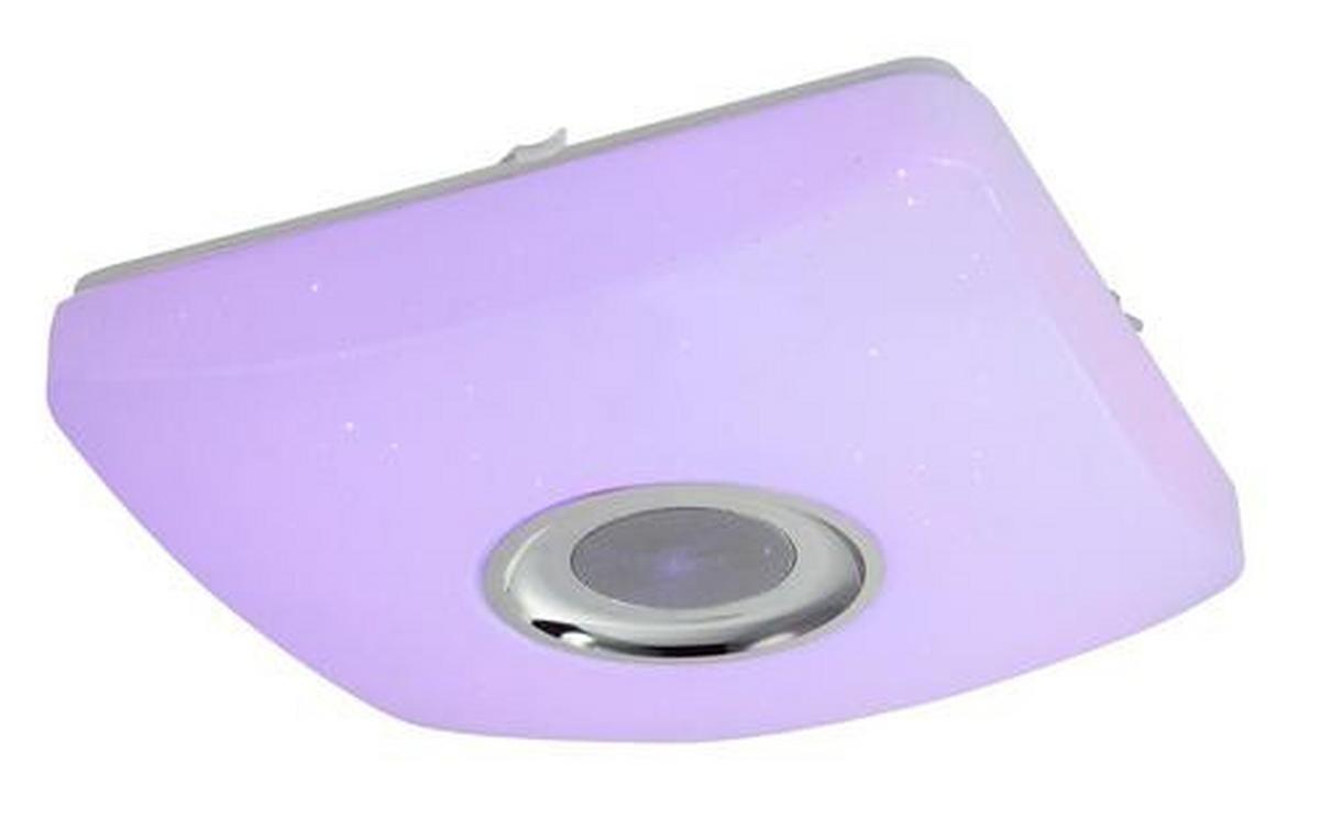 Stropna Led-svetilka Ayleen, S Sijalko - barve kroma/bela, Basics, kovina/umetna masa (36,5/36,5/9cm) - Globo