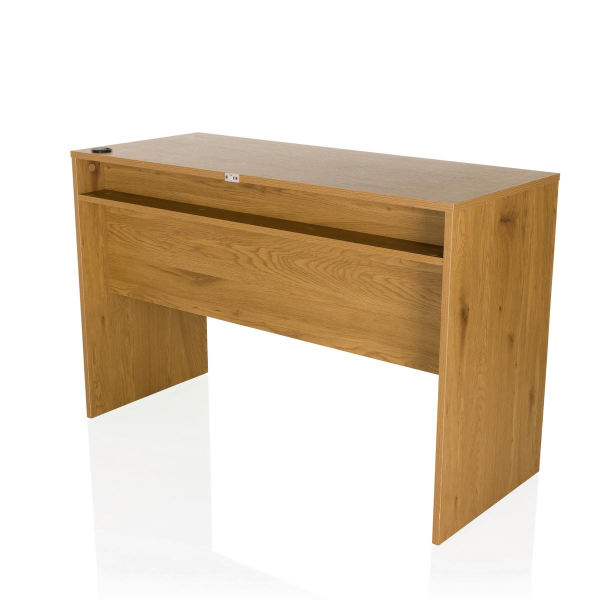 Pisalna Miza Berga, Bela, Barva Hrasta - barve hrasta/bela, Moderno, leseni material (120/50/78cm) - MID.YOU