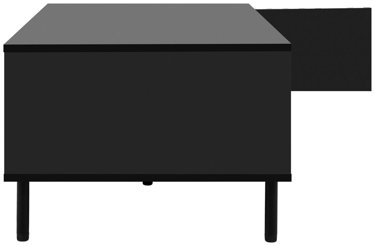 STOLIK KAWOWY MONZA - czarny/dąb artisan, Design, materiał drewnopochodny/metal (110,5/67/47cm) - Livetastic