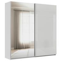 Ormar S Kliznim Vratima Feldkirch - siva visoki sjaj/srebrne boje, Moderno, staklo/drvni materijal (225/229/62cm) - Modern Living