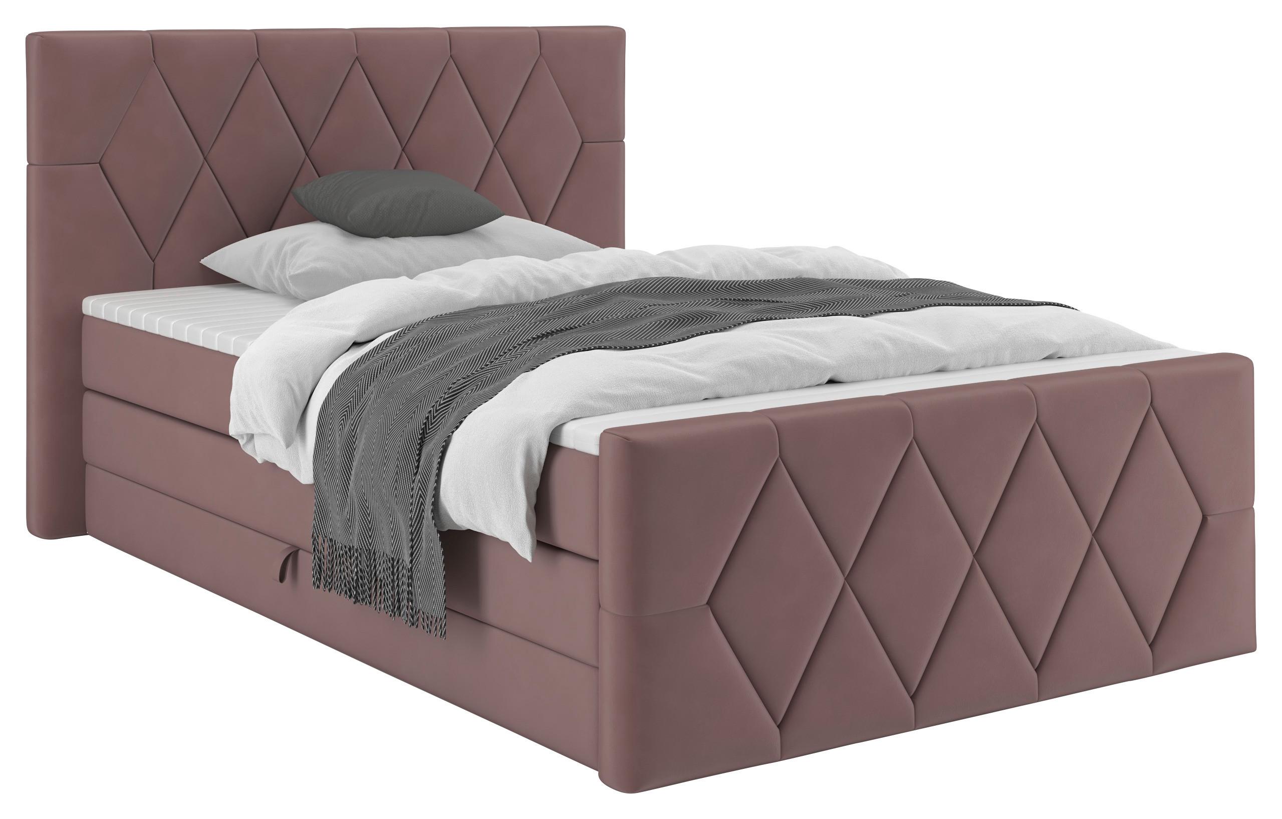 Boxspringbett Josie B Braun ca. 140x200cm - Schwarz/Braun, KONVENTIONELL, Holz/Holzwerkstoff (140/200cm) - Mömax