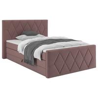Boxspringbett Josie B Braun ca. 140x200cm - Schwarz/Braun, KONVENTIONELL, Holz/Holzwerkstoff (140/200cm) - Mömax