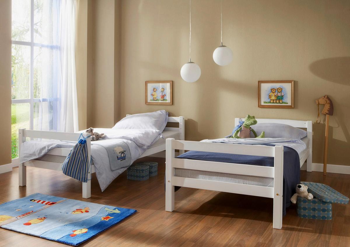 Etagenbett Lupo R aus Buche weiß ca. 208x102 cm - Weiß, Basics, Holz (90/200cm) - MID.YOU