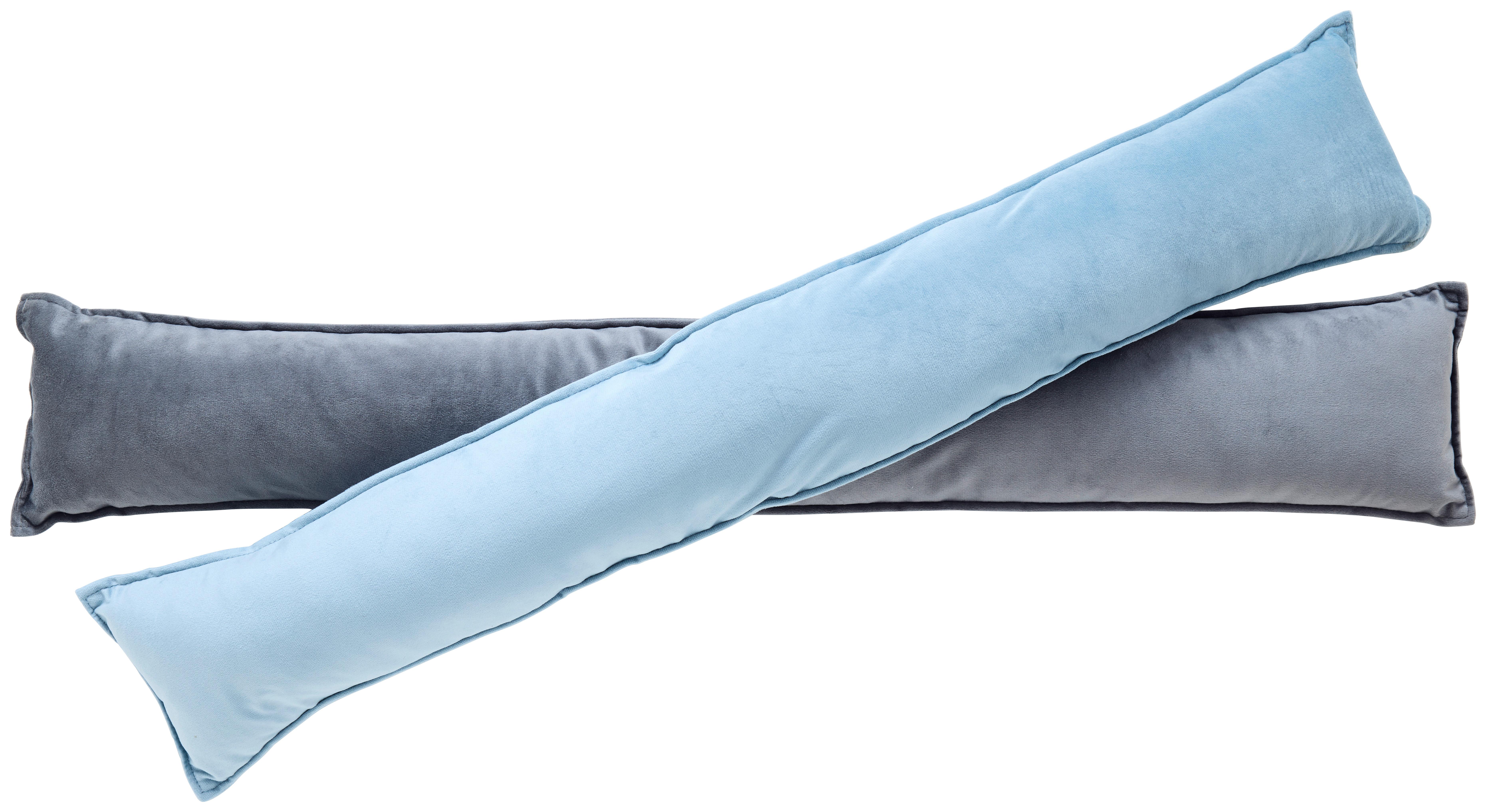 Pernă ușă și geam Eva - albastru/gri, textil (15/90cm) - Mömax
