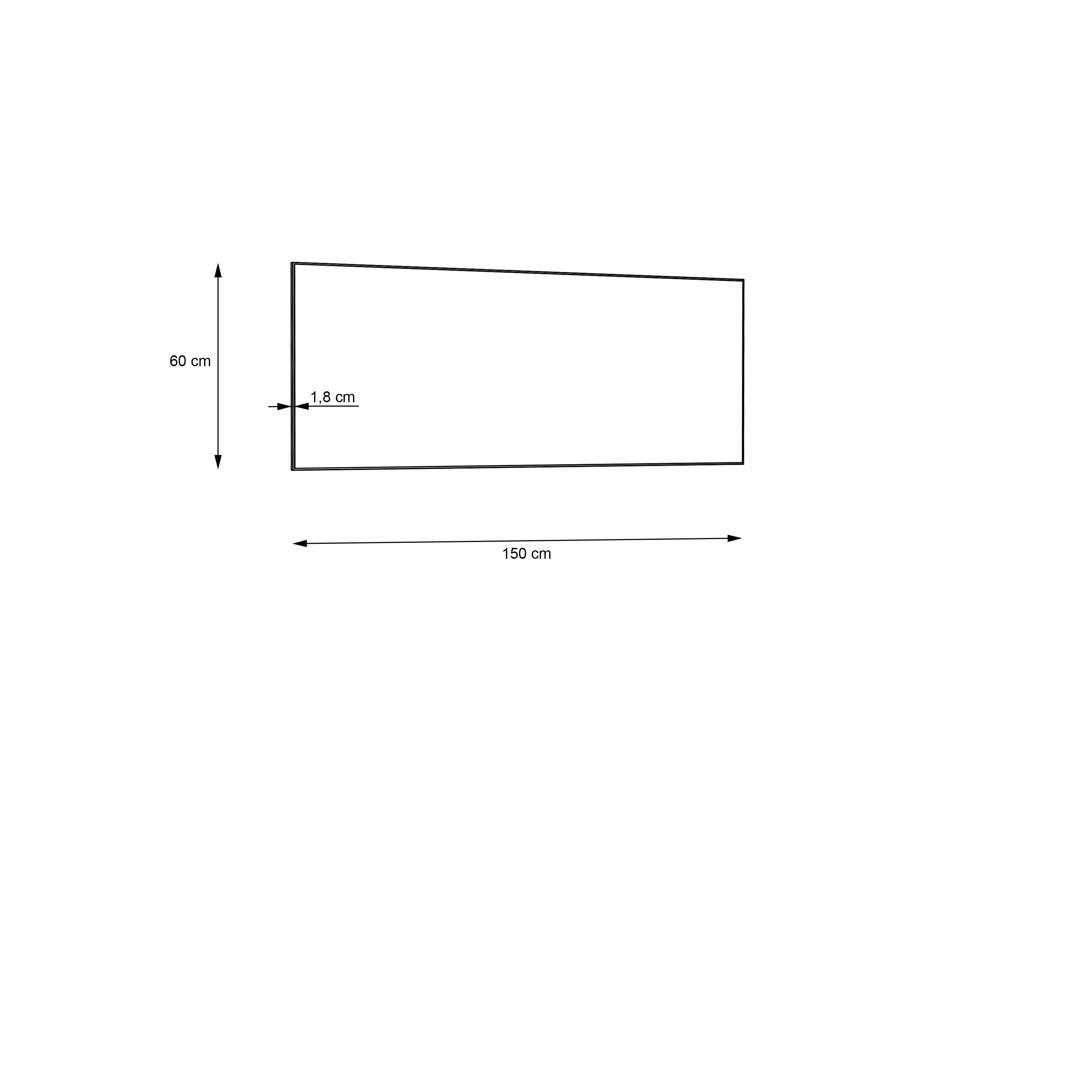 Fali Tükör Quayle - sötétszürke, Modern, faalapú anyag/Üveg (150/60/1,8cm)