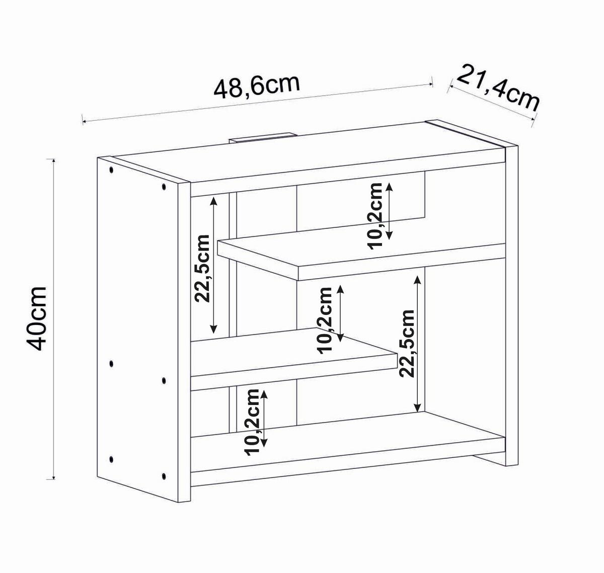 WANDREGAL GUPSE WANDREGAL - Kieferfarben, Design, Holzwerkstoff (49/40/21cm) - Livetastic