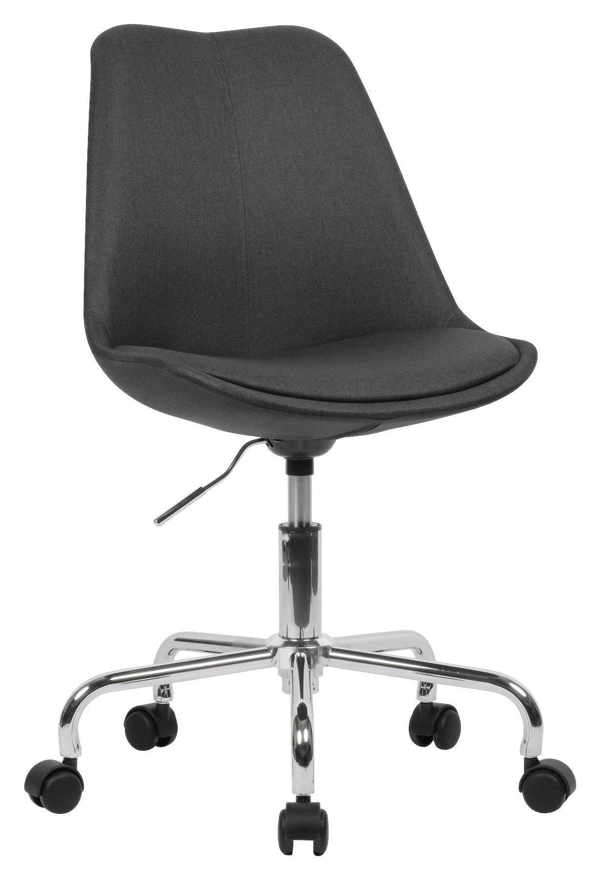 Drehstuhl SPM1.422 Schwarz ca. 65x84x65cm - Silberfarben/Schwarz, MODERN, Kunststoff/Textil (65/84/65cm) - MID.YOU