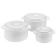 Set Caserole Cuptor Microunde Miko - alb, plastic (22/19/14cm) - Modern Living Set Caserole Cuptor Microunde Miko - alb, plastic (22/19/14cm) - Modern Living