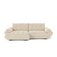 Wohnlandschaft Vivo Creme - Creme/Schwarz, MODERN, Kunststoff/Textil (179/63/317cm) - Mömax