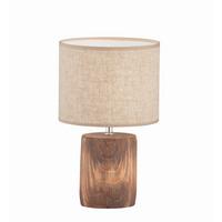 LAMPA STOŁOWA 50586 - kolor piaskowy/brązowy, Natur, kamień/tkanina (20/35cm) - Fischer & Honsel