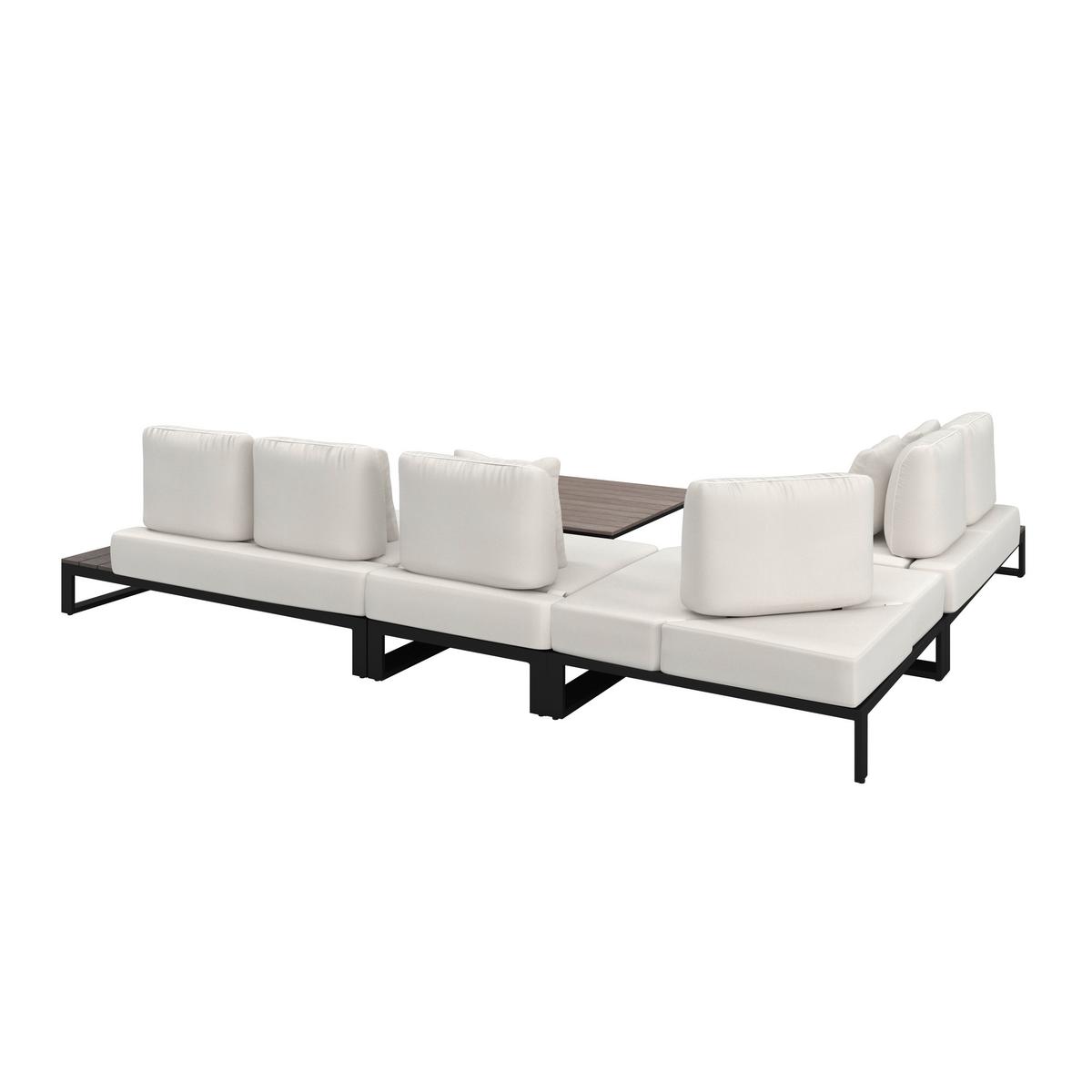 Garnitură grădină Silvano - alb/negru, Modern, plastic/metal (323/79cm) - Bessagi Garden