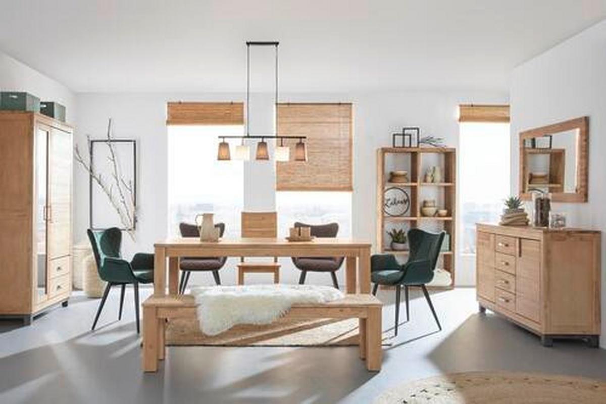 Sitzbank aus Akazie teilmassiv - Akaziefarben, Konventionell, Holz (160/45/40cm) - Zandiara