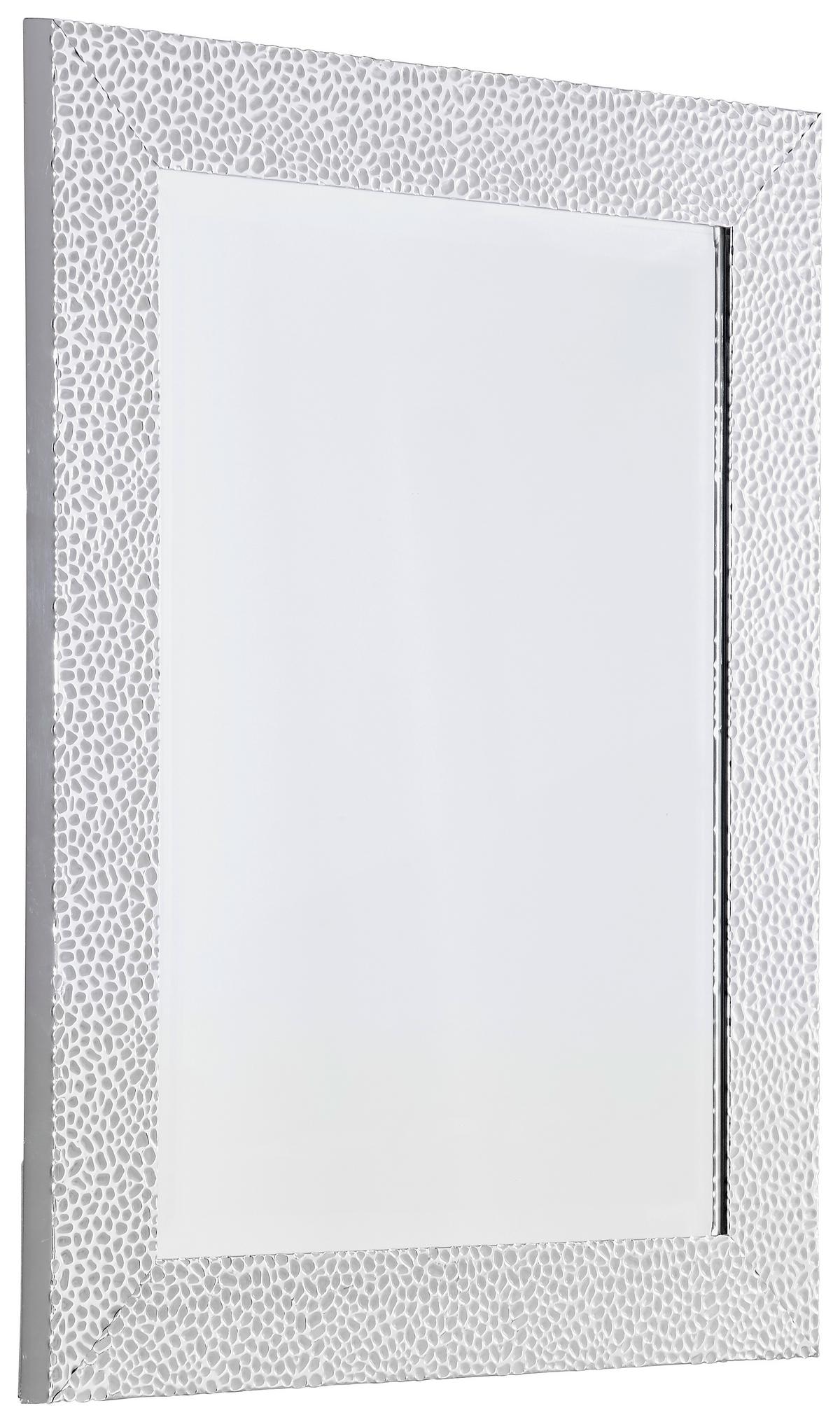 LUSTRO ŚCIENNE MAYA - kolor srebrny, Lifestyle, tworzywo sztuczne/metal (55/70/2cm) - Carryhome