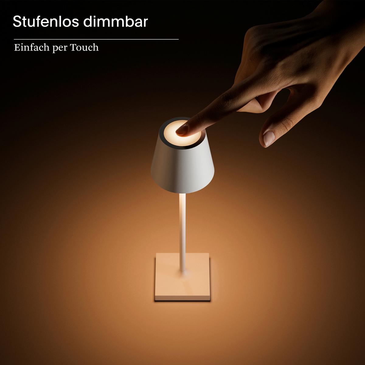 LAMPA STOŁOWA Z AKUMULATOREM 4543201 NUINDIE POCKET - antracytowy, Basics, metal (5,6/5,6/21cm) - Sigor