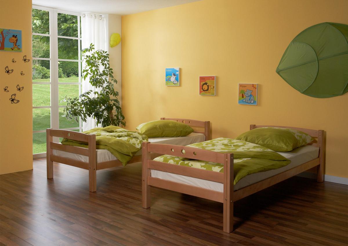 Etagenbett Lupo R aus Buche ca. 208x102 cm - Buchefarben, Basics, Holz (90/200cm) - MID.YOU