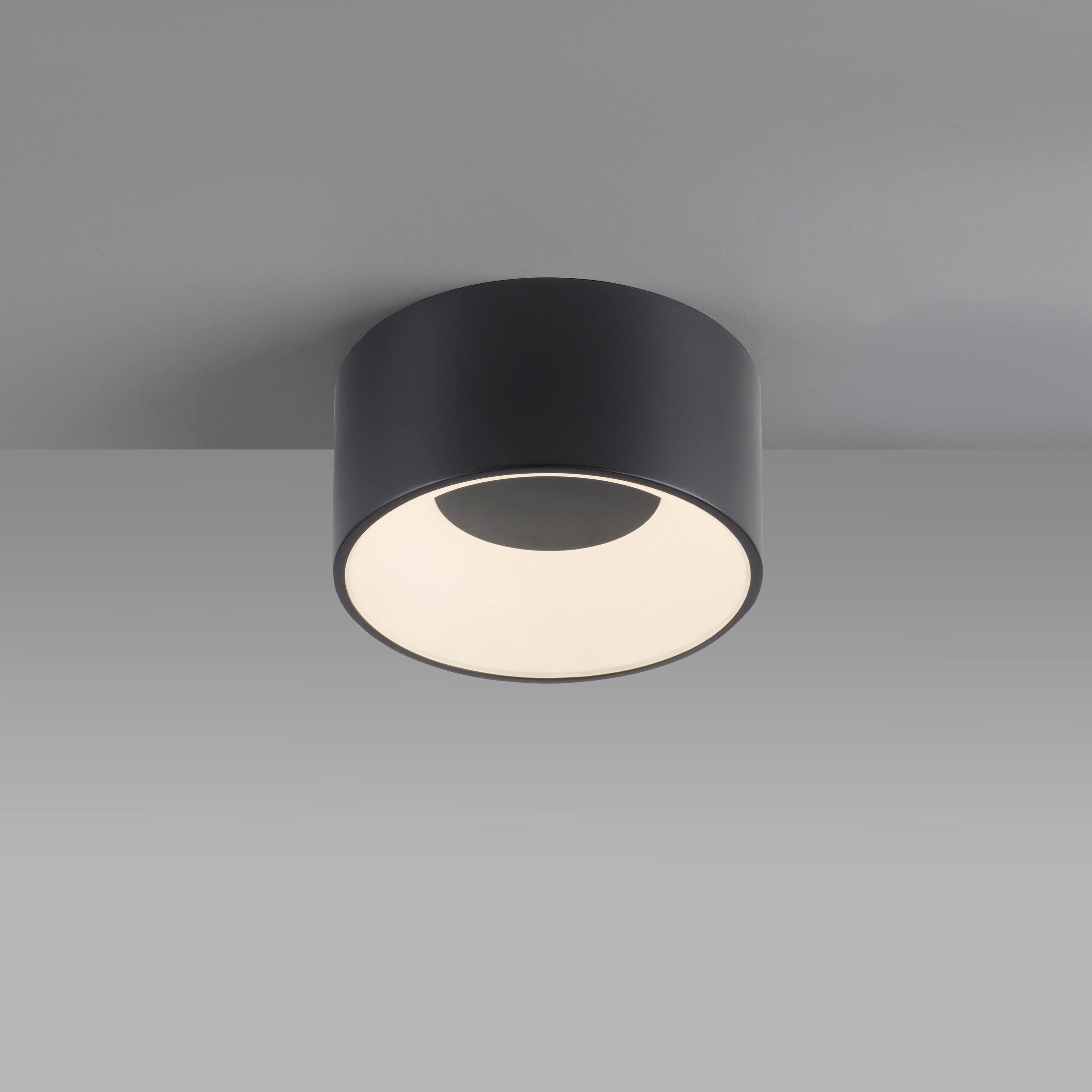 LED-Deckenleuchte Tanika Schwarz max. 13 Watt - Schwarz, MODERN, Kunststoff/Metall (16/16/8cm)