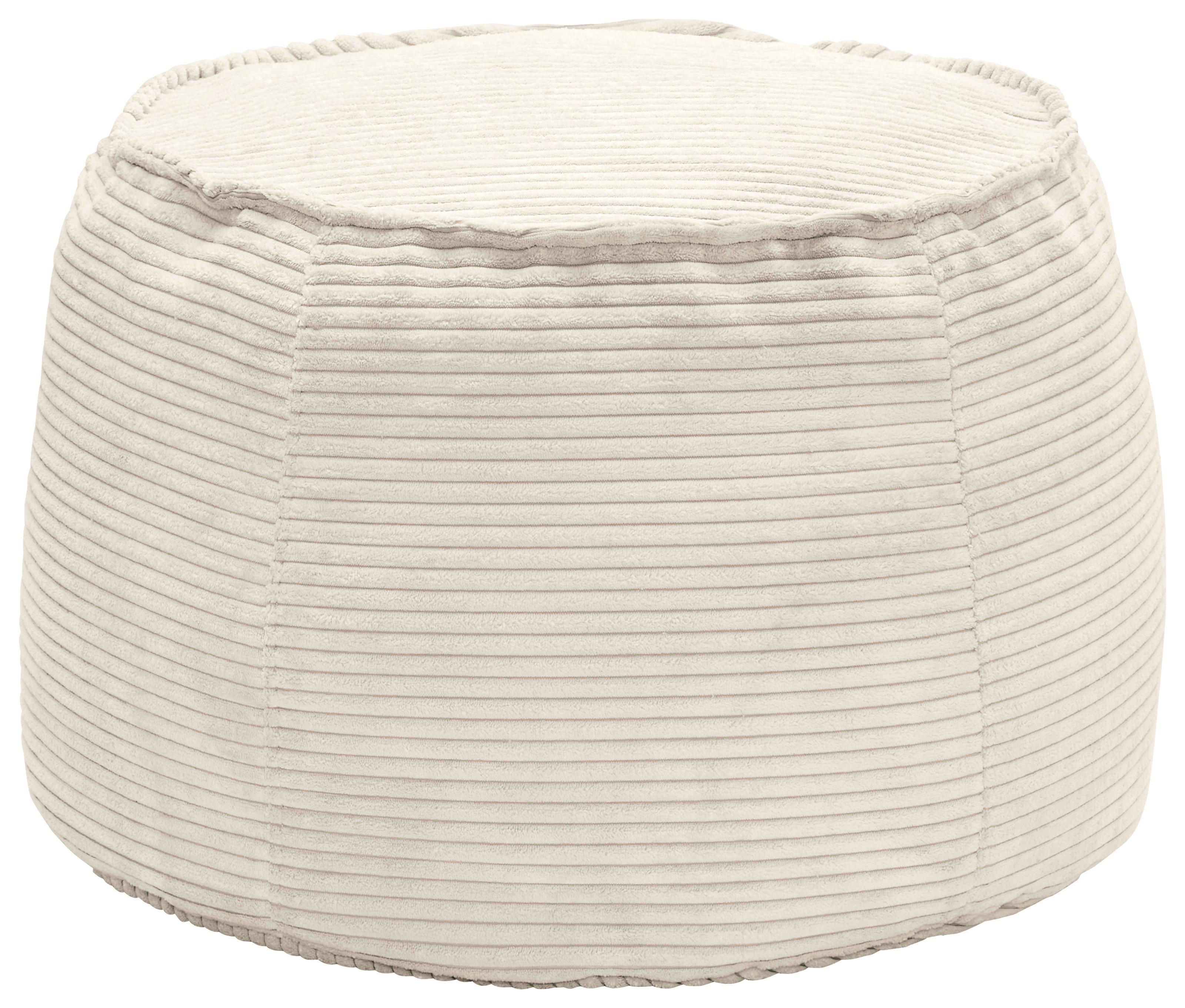 Hocker Lucylla Weiß - Weiß, MODERN, Textil (60/60/38cm) - Mömax