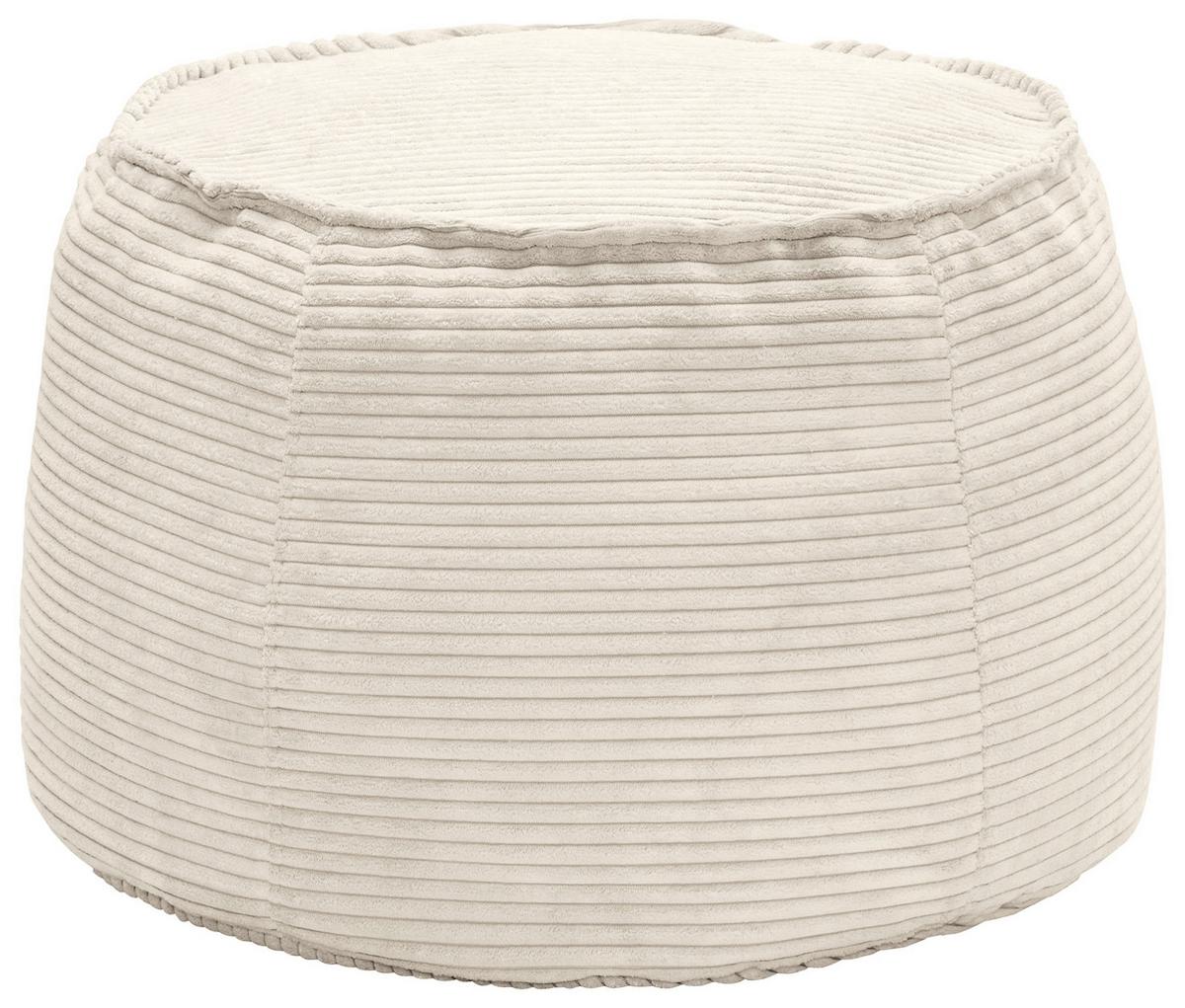 Hocker Lucylla Weiß - Weiß, MODERN, Textil (60/60/38cm) - Mömax
