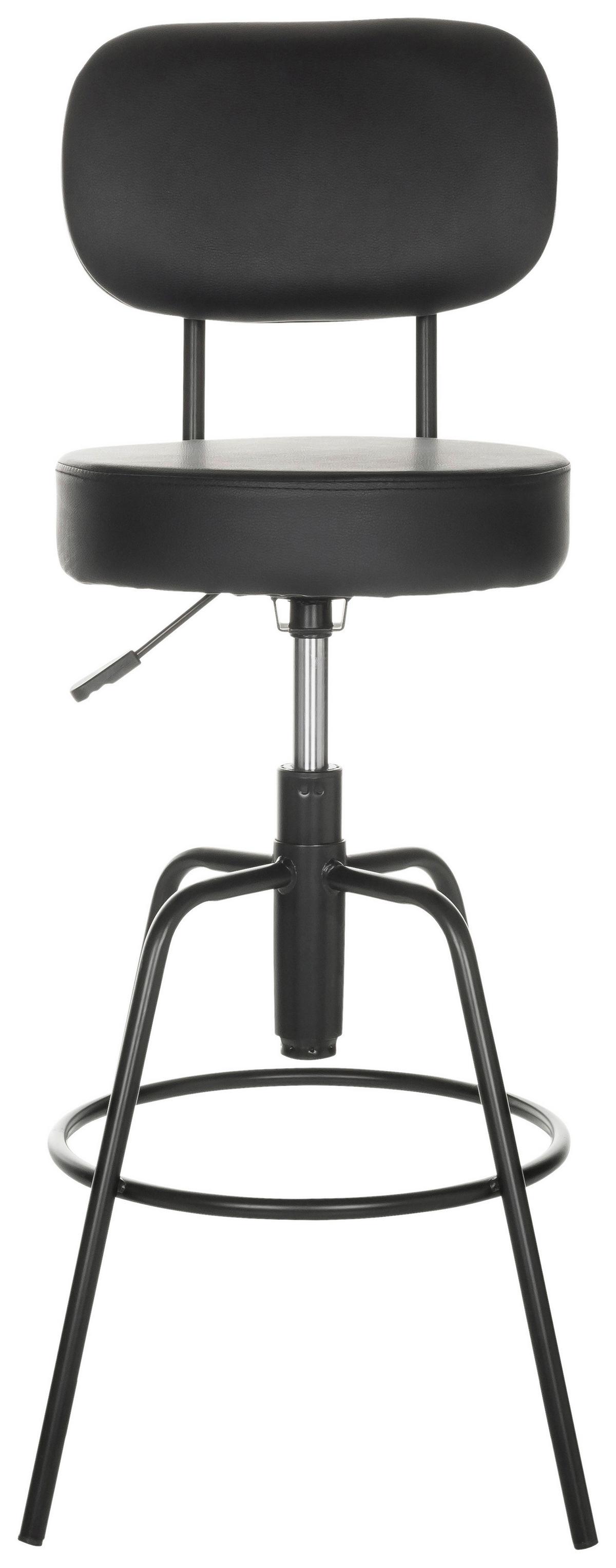 Barski Stol Disc High, Črna - črna, Basics, kovina/usnje (43/103-113/43cm) - MID.YOU