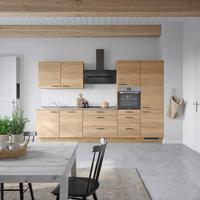 Küchenleerblock Structura High o. Geräte Eiche - Schieferfarben/Eichefarben, MODERN, Holzwerkstoff/Metall (330cm) - Nobilia
