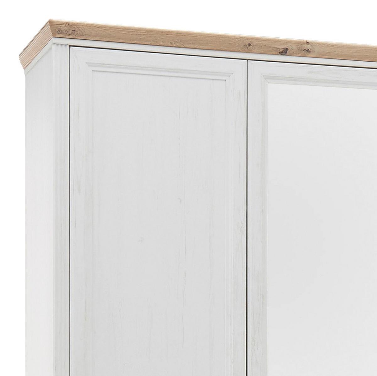 Ormar S Klasičnim Vratima Jasmin Ii - bijela/hrast Artisan, Lifestyle, drvni materijal/metal (264/220/64cm) - Modern Living