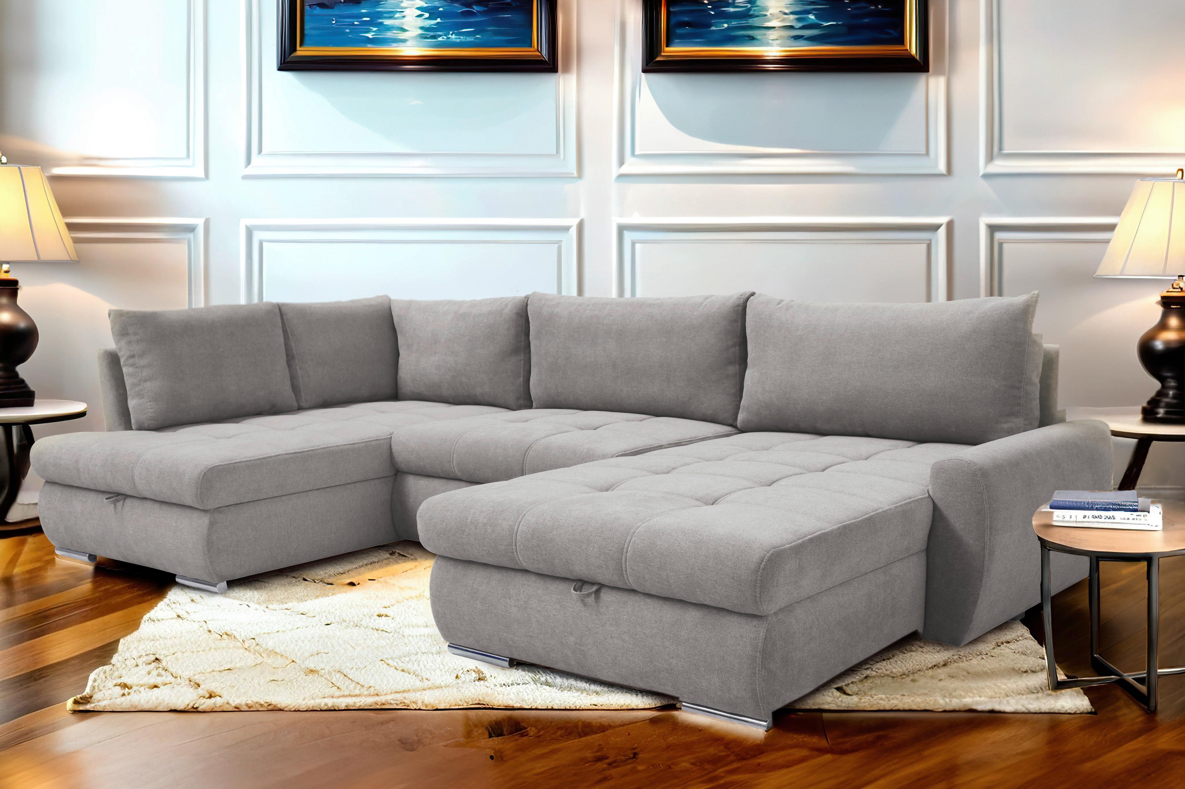 Kutna Garnitura Canion - fango/boje kroma, Design, tekstil/plastika (173/322/174cm) - Modern Living