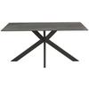 TABLE À MANGER JONAS -BASED- - gris/noir, MODERN, céramique/métal (160/76/90cm) - Based
