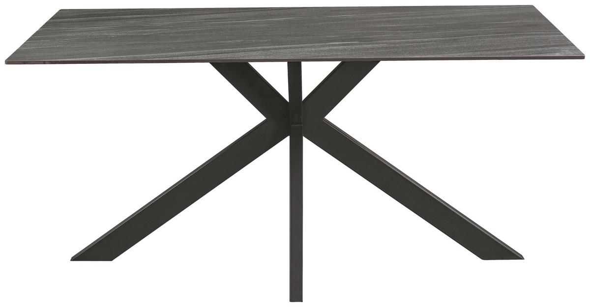 Esstisch Jonas Grau - Schwarz/Grau, MODERN, Keramik/Metall (160/76/90cm) - Based