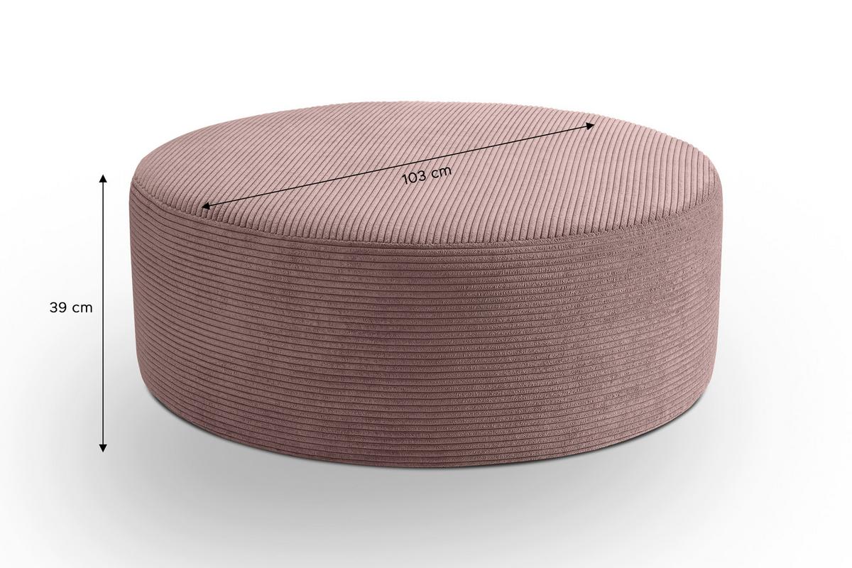 Hocker Kolo Altrosa - Altrosa/Schwarz, Basics, Kunststoff/Textil (103/39/103cm) - MID.YOU