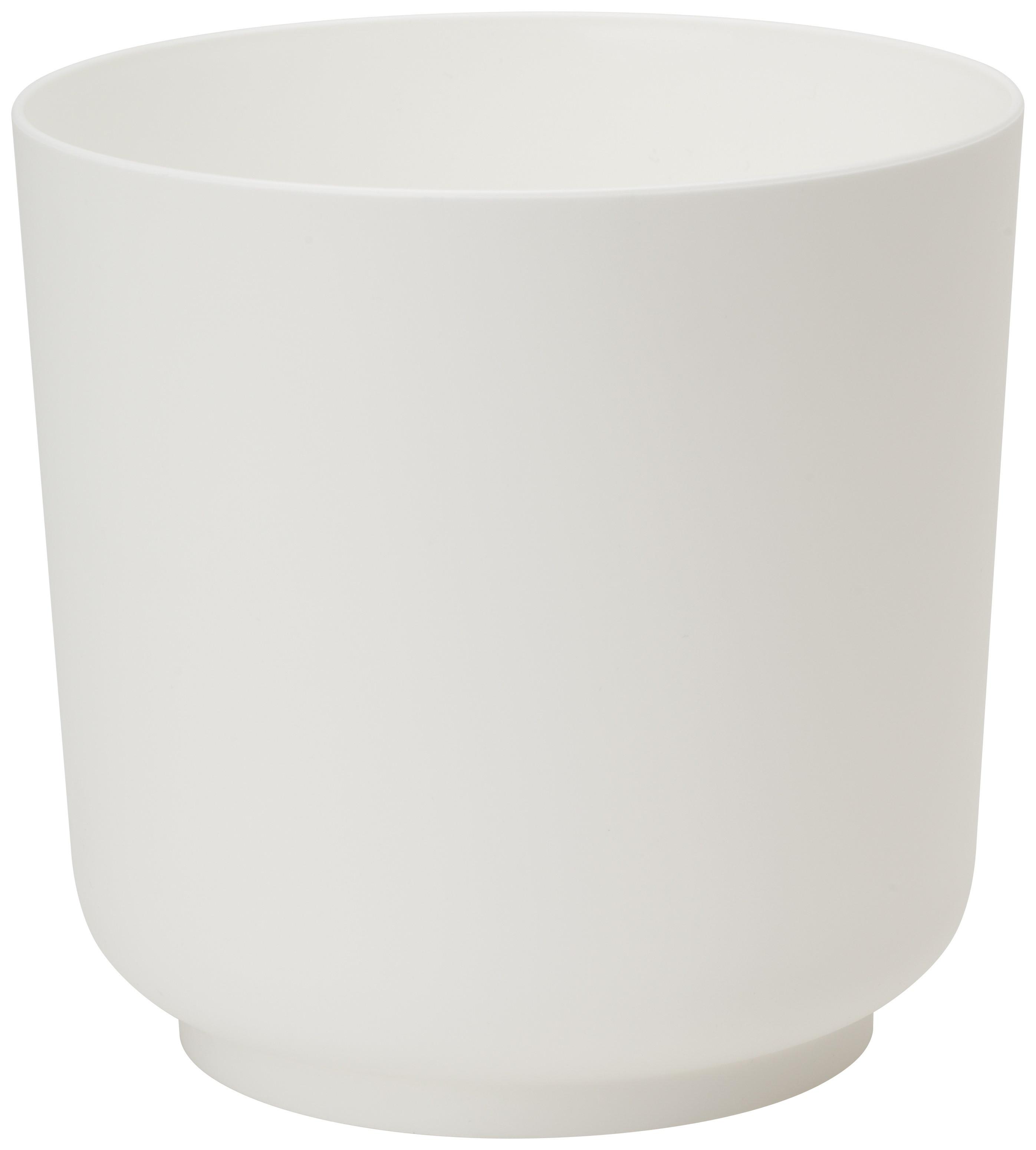 Okrasni Lonček Siena Eco 15 - bela, Konvencionalno, umetna masa (15/14,9cm) - Mömax